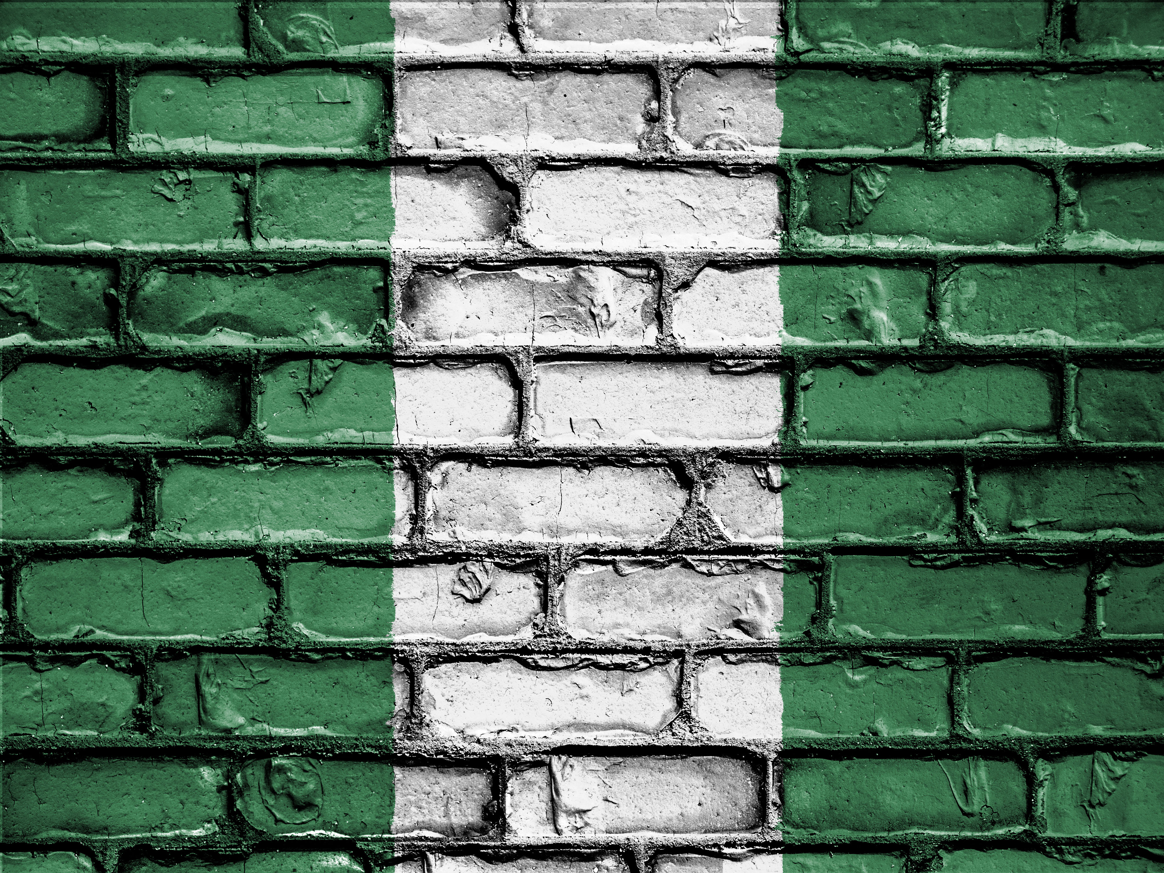 National Flag Nigeria on Brick Wall (Photo credit: Public Domain Photography/Flickr)