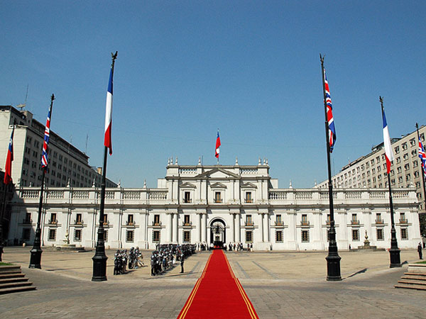 Presidential Palace in Santiago, Chile (photo credit: Downing Street/flickr)