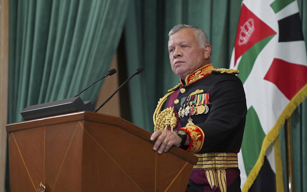 Jordan's King Abdullah II (Photo credit: Yousef Allan / The Royal Hashemite Court via AP)