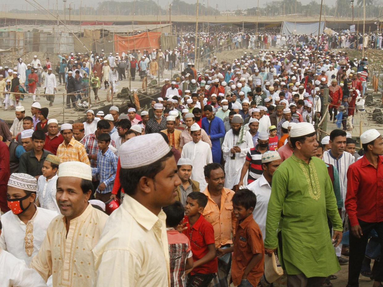 Millions of Muslims gathered for the three-day religious event in the centre of Dhaka in January this year (photo credit: Reuters)