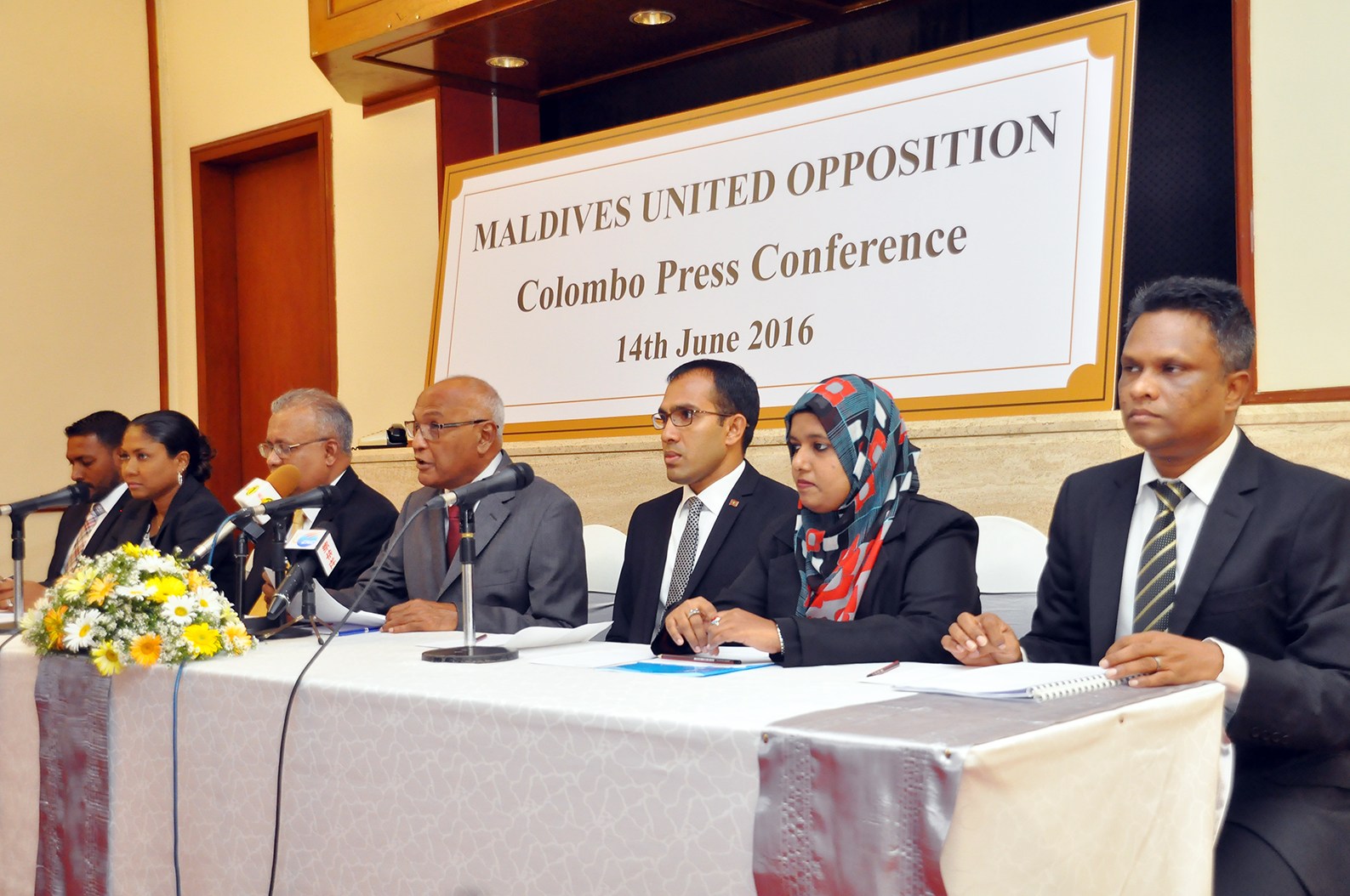 Maldives Opposition Parties announce coalition in 2016 (photo credit: Colombo Gazette)