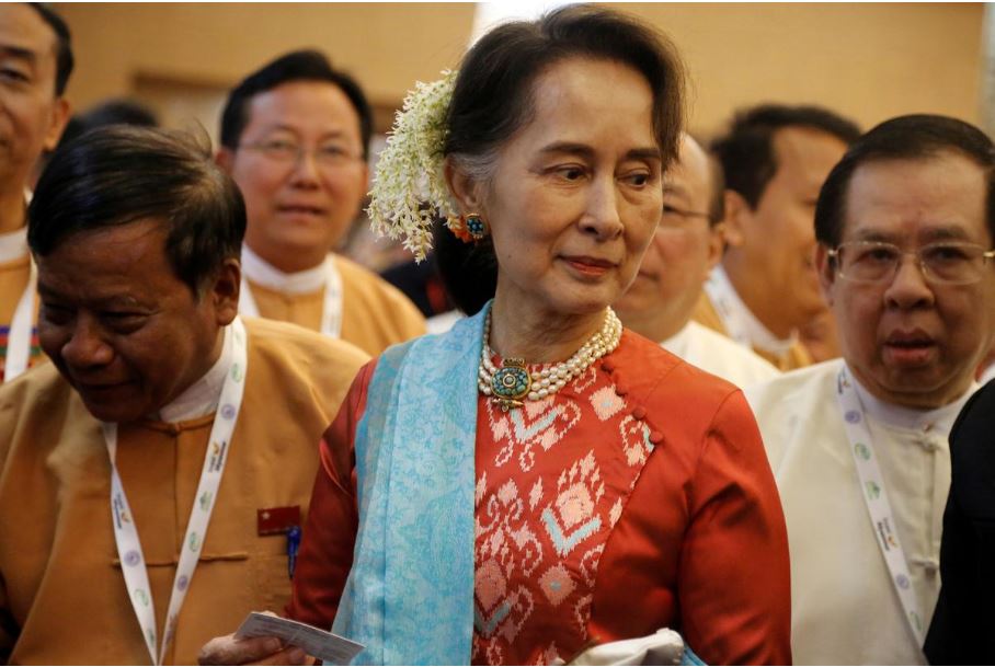 Myanmar's State Counsellor Aung San Suu Kyi attends Invest Myanmar in Naypidaw, Myanmar (photo credit: Reuters, Ann Wang)