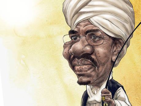 Caricature of President Omer al-Bashir (photo credit: Ramachandra Babu@Gulf News)