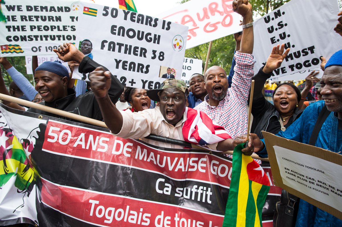 Togolese Protesters demand end to Gnassingbe's rule (photo credit: Africa Portal) 