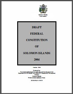 Solomon Islands: Draft of the Federal Constitution 2004