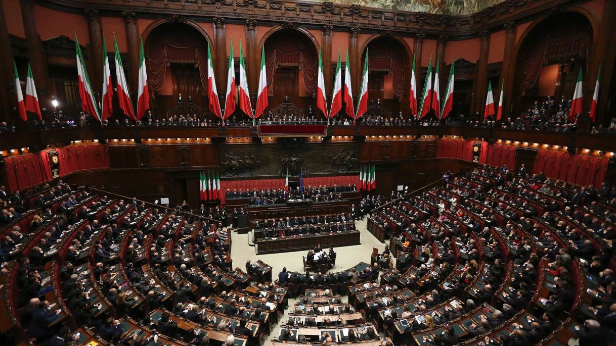 Lower House of Italian Parliament (photo credit: Reuters)