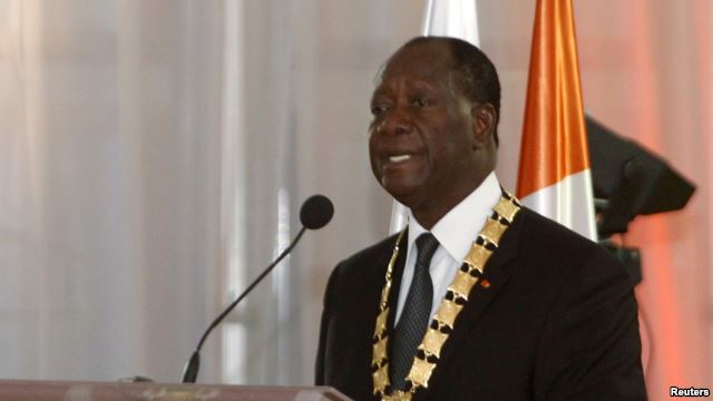 Ivory Coast President Alassane Ouattara (photo credit: VOA)