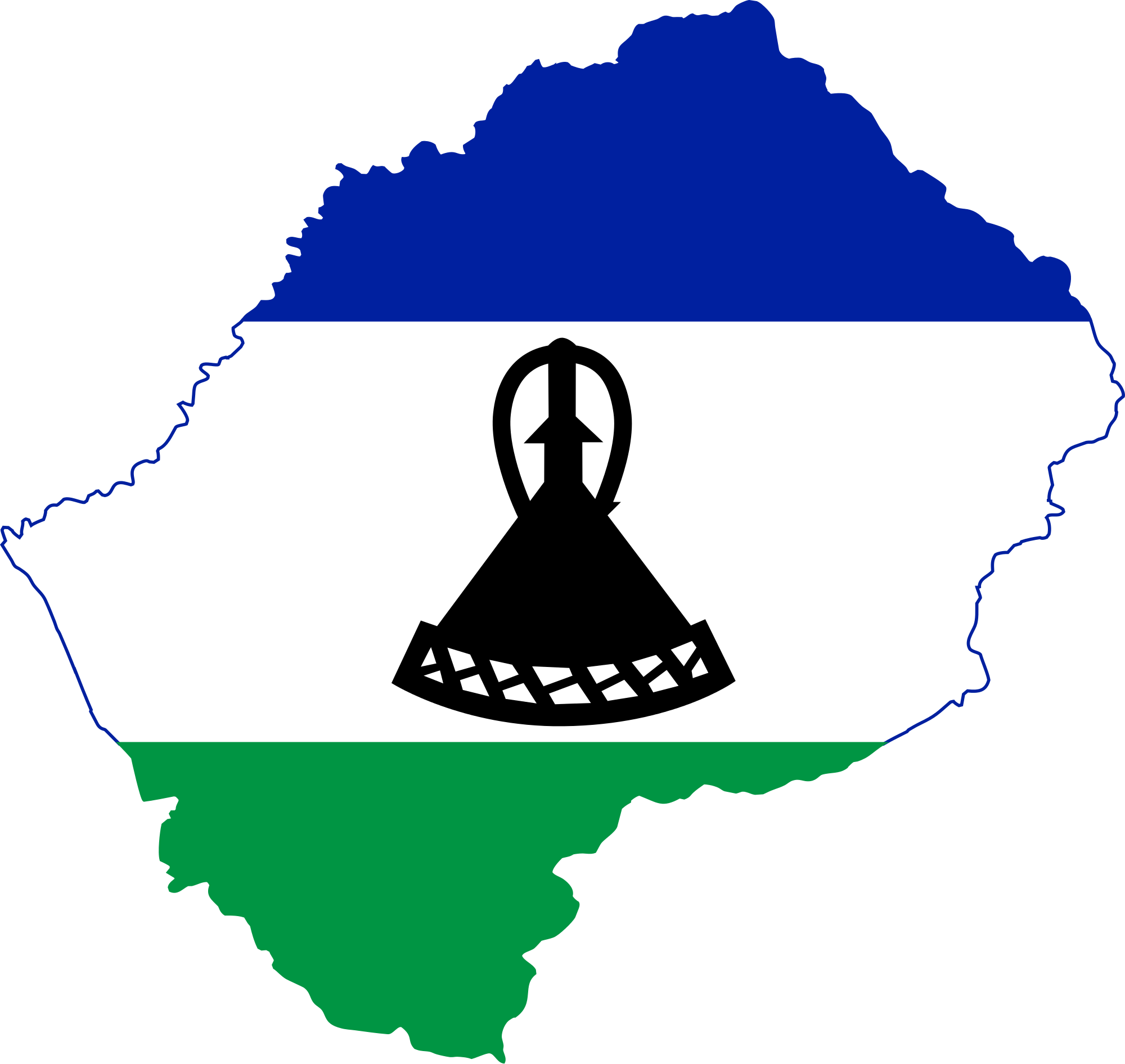Lesotho Flag (photo credit: Wikipedia) 