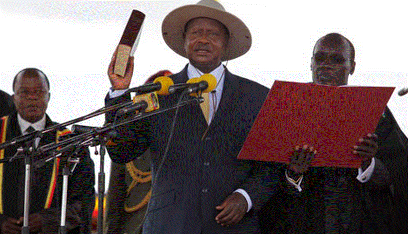 Museveni swearing-in as president in 2011