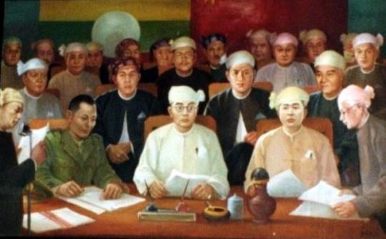 Impression of the 1947 Panglong Conference (photo credit: Shan Herald Agency for News)
