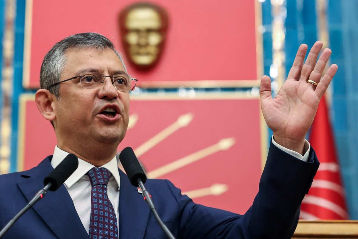 Chairman of the Republican People's Party (CHP) Özgür Özel (photo credit: Adem ALTAN / AFP)