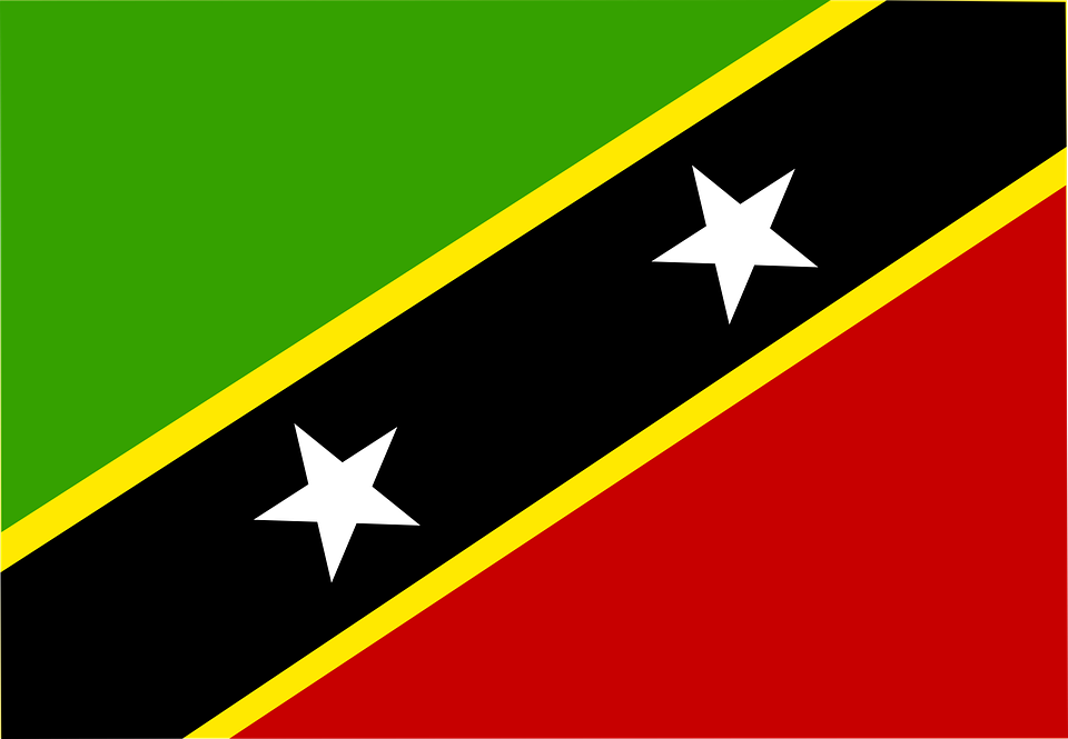 Flag of Saint Kitts and Nevis (photo credit: Clker-Free-Vector-Images via pixabay)