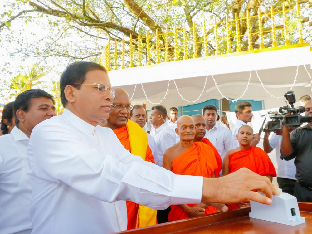Sri Lanka's president, Maithripala Sirisena (Photo credit: Tamil Guardian)