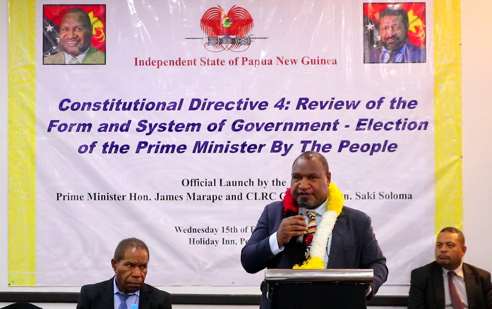 Prime Minister James Marape launches Review of the Form and System of Government, 15 February 2023 (photo credit: Papua New Guinea Constitutional & Law Reform Commission - CLRC via Facebook)