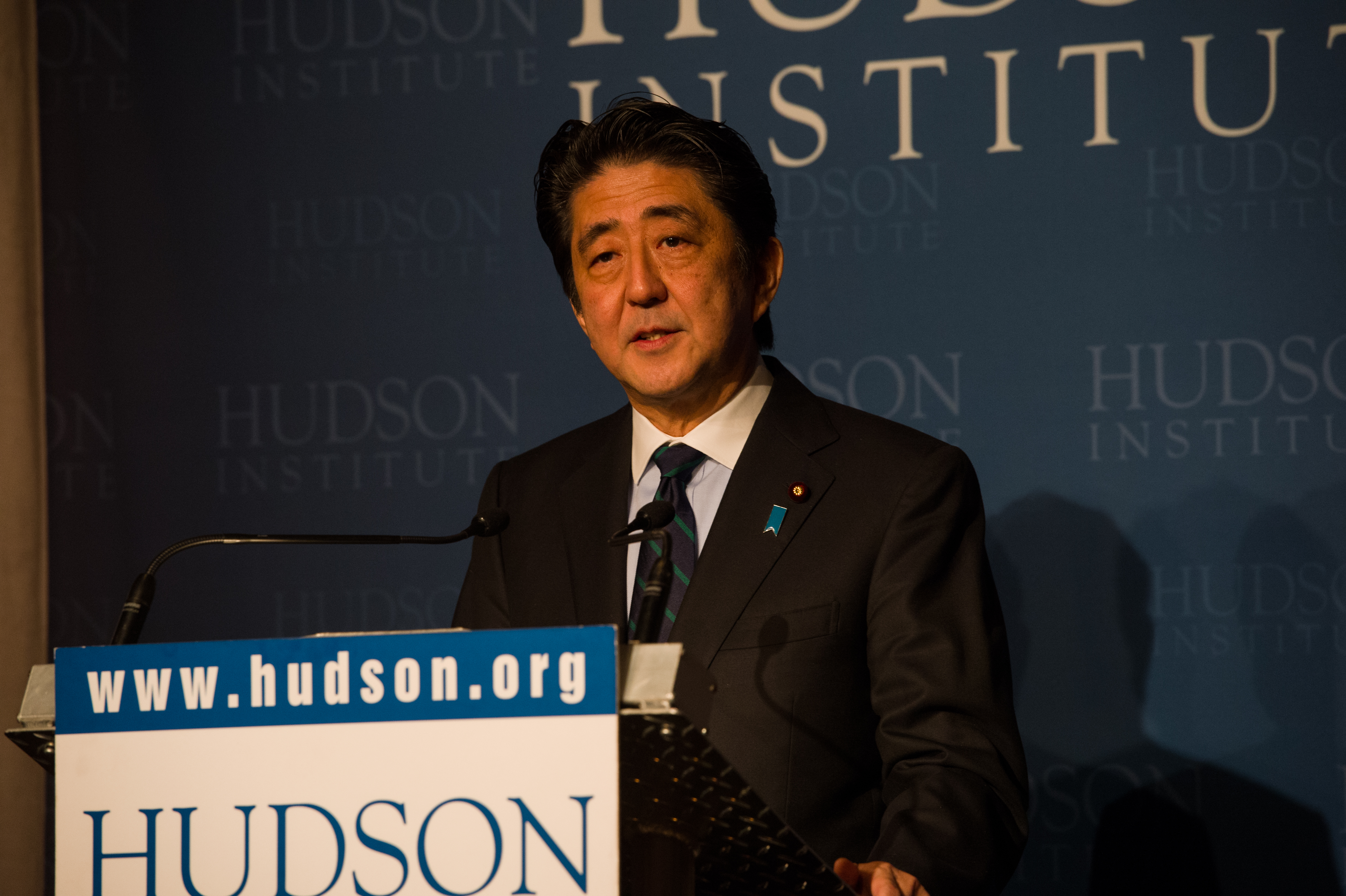 Japanese Prime Minister Shinzo Abe (photo credit: Hudson Institute/flickr) 