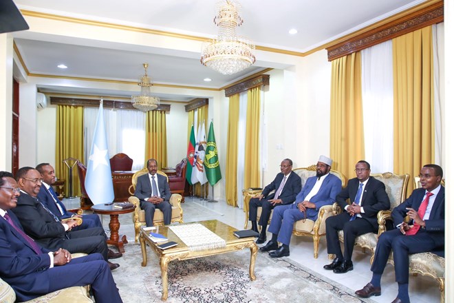 Meeting of the National Consultative Council (photo credit: Villa Somalia) 