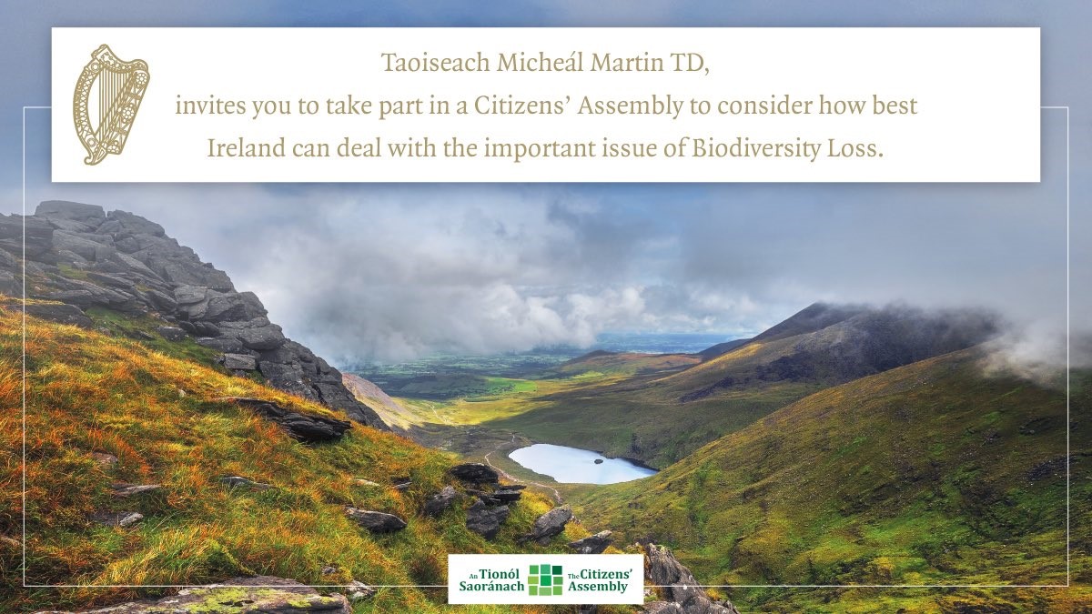Government invitation to join Citizens' Assembly on Biodiversity Loss (photo credit: Citizens' Assembly)