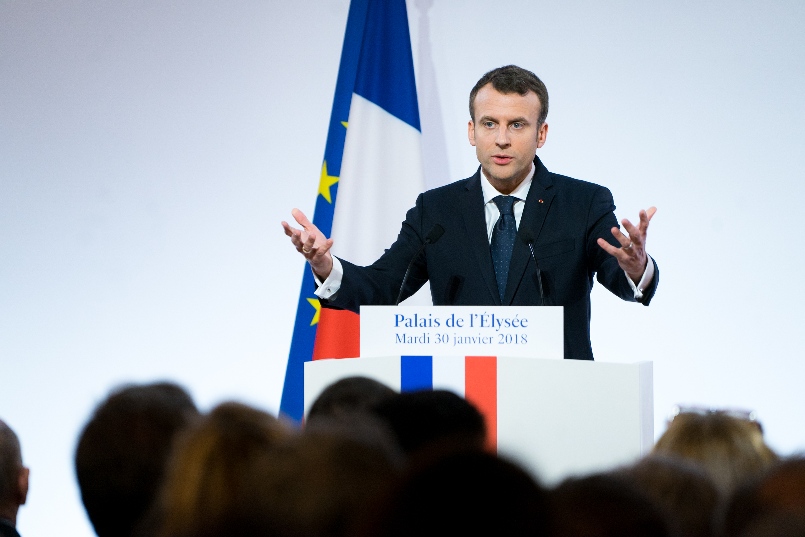 President Emmanuel Macron of France (photo credit: Jacques Paquier/flickr)