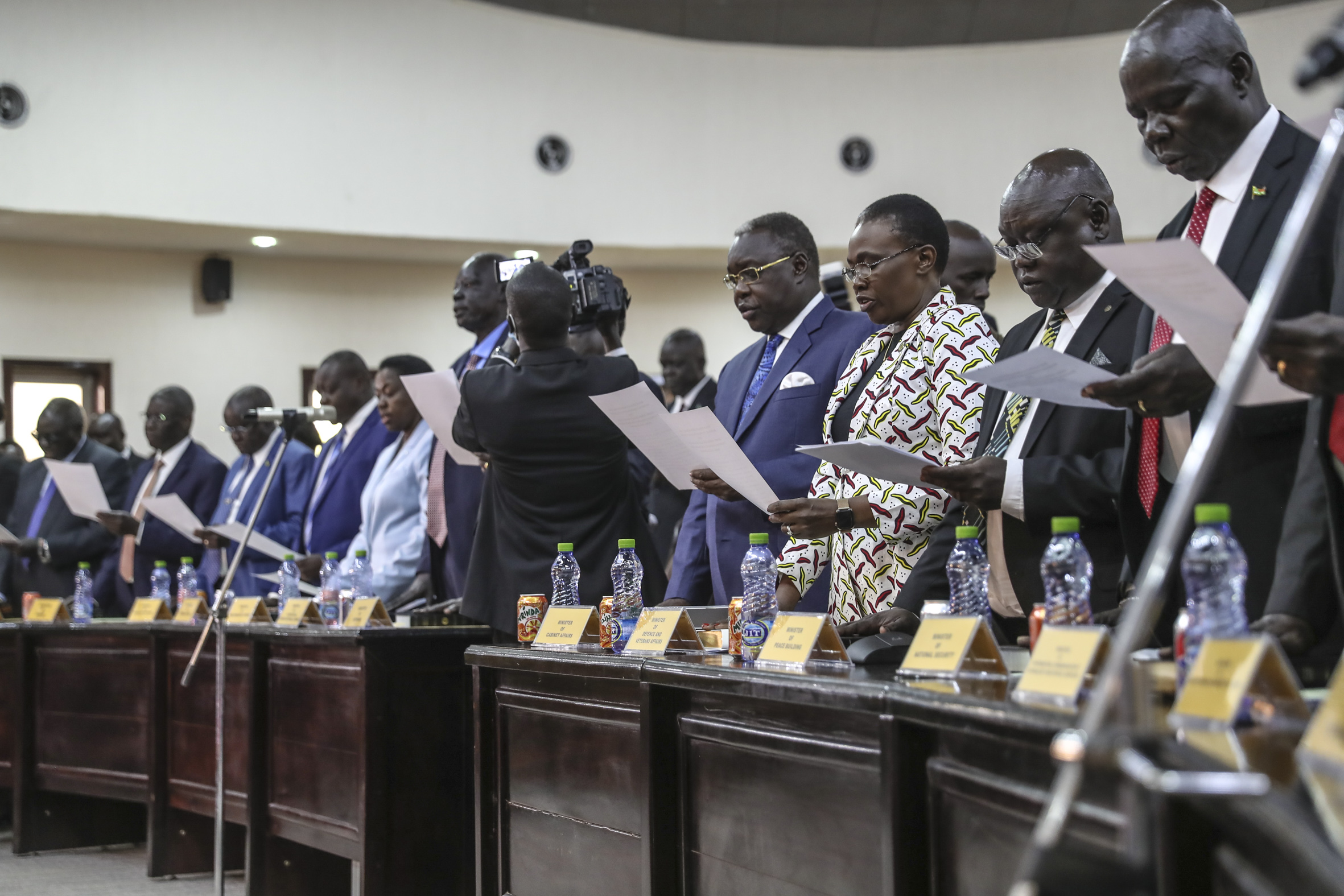 Swearing-in of ministers in Sudan's transitional government March 2020 (photo credit: UNMISS/flickr)