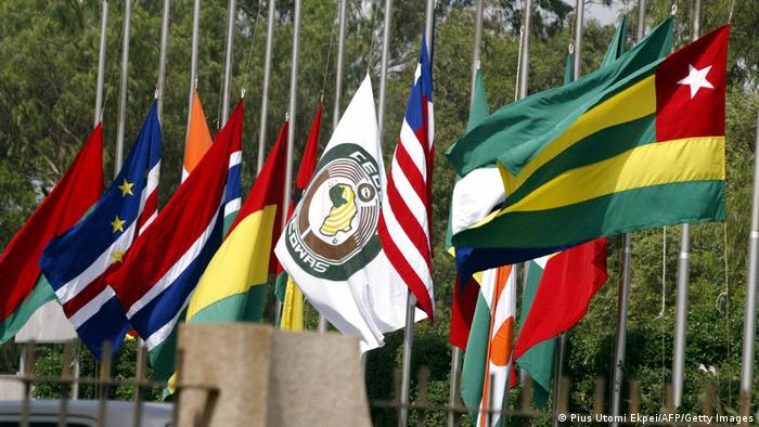 Flags of ECOWAS member states (photo credit: Pius Utomi Ekpei/AFP/Getty)