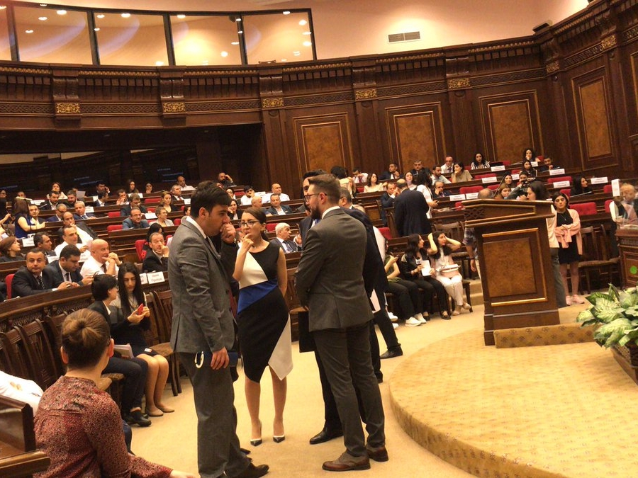 Armenia's Parliament hosting hearings on transitional justice (photo credit: Ruben Carranza/Twitter)