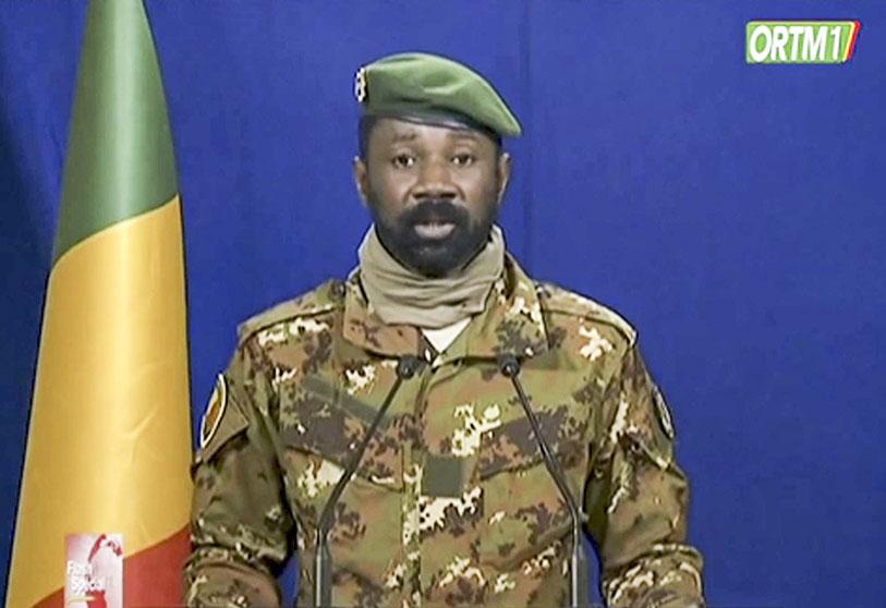  Colonel Assimi Goita, leader of Malian military junta (photo credit: ORTM TV via AP)