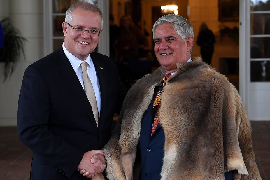 Ken Wyatt, the first Indigenous minister for Indigenous Australians (photo credit: AAP/Lukas Coch)