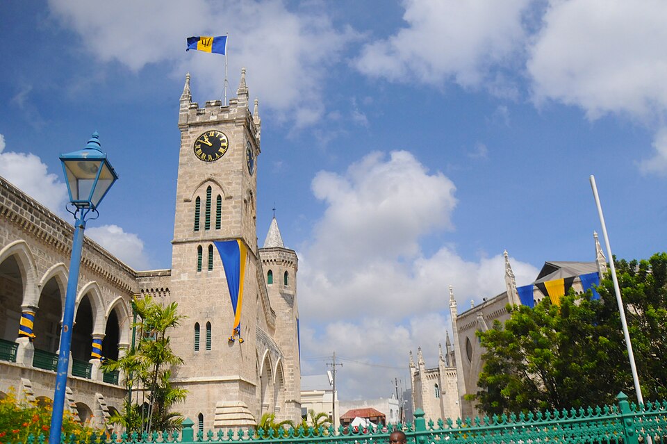 Parliament building in Bridgetown, Barbados (credit: David Broad via Wikimedia Commons)