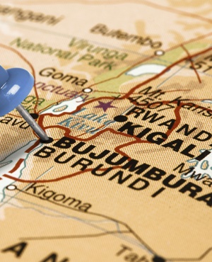 Burundi on a map (photo credit: News24)
