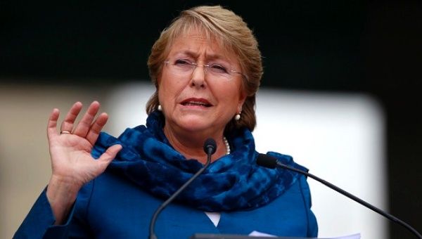 Chilean President Michelle Bachelet (photo credit: Reuters)