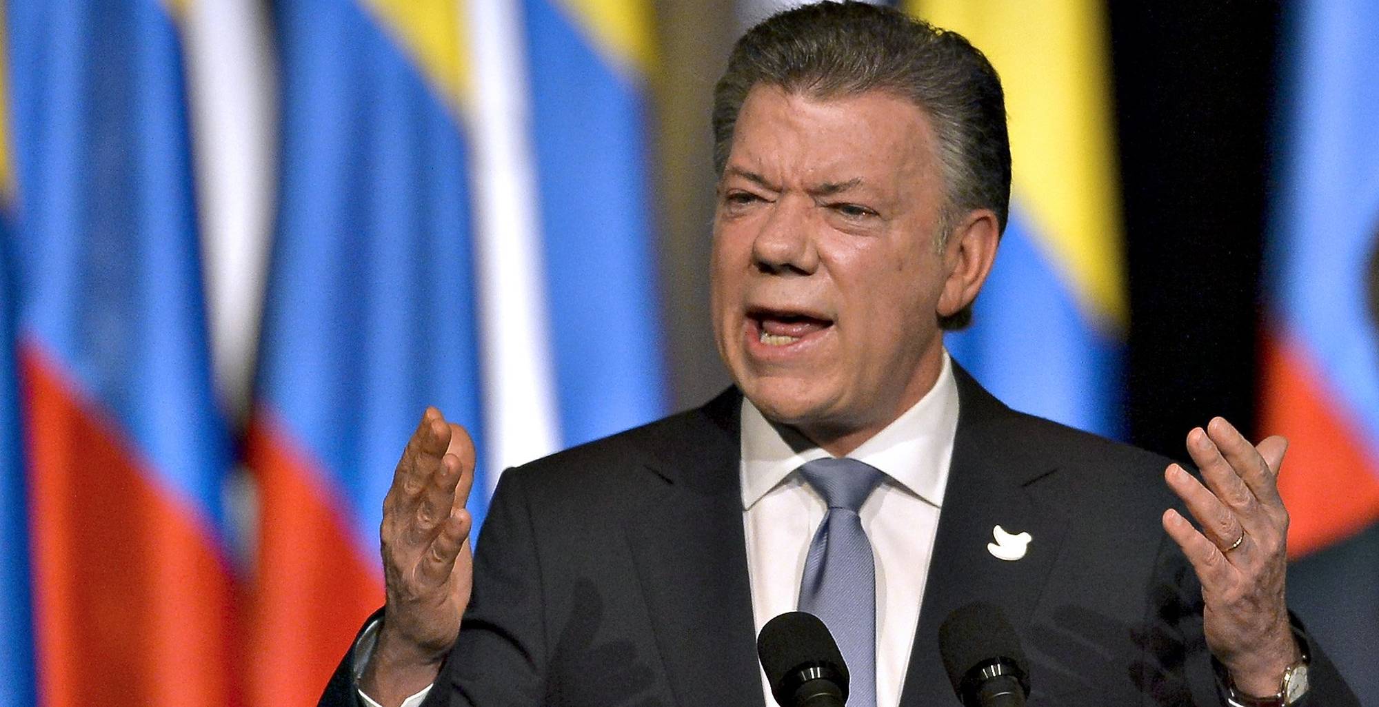 President of Colombia, Juan Manuel Santos (photo credit: AGENCE FRANCE-PRESSE/GETTY IMAGES)