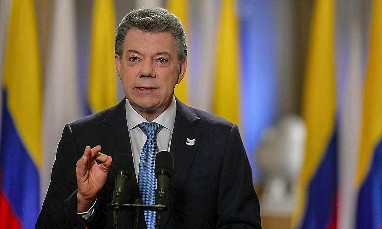 Colombia’s president, Juan Manuel Santos  (photo credit: HO/AFP/Getty Images)