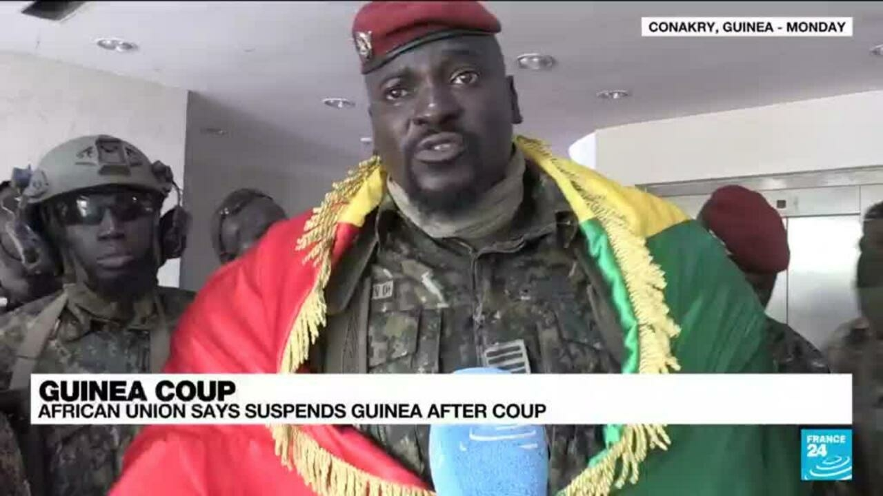 Lieutenant Colonel Mamady Doumbouya, leader of the Guinea coup (photo credit: France 24 / James André) 