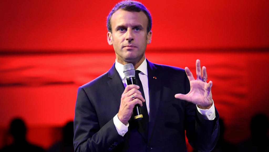 Emmanuel Macron (photo credit: Ludovic Marin/Pool via Reuters/RFI)