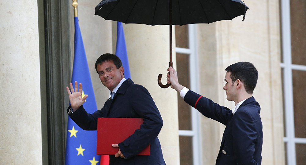 French Prime Minister and presidential candidate Manuel Valls (photo credit: AP Photo/ Christophe En)