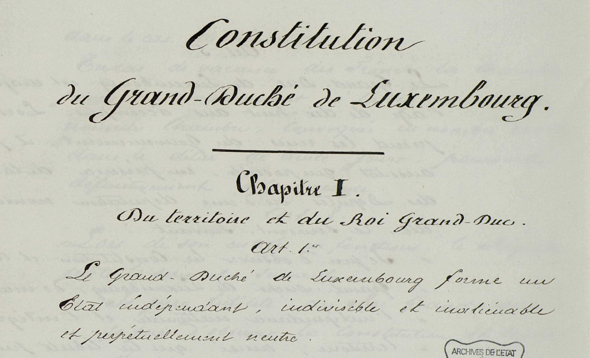 The Luxembourg 1868 Constitution (photo credit: Wikimedia Commons / Luxembourg Government)