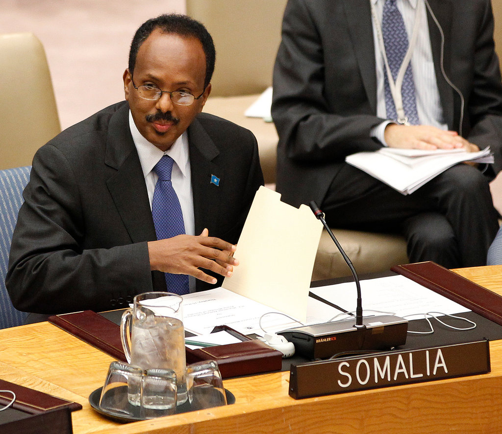 Somali President Mohamed Abdullahi Mohamed (photo credit: Shannon Stapleton/Reuters)