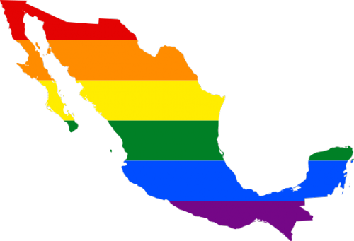 Mexican map in rainbow colors (photo credit: Wikimedia Commons)