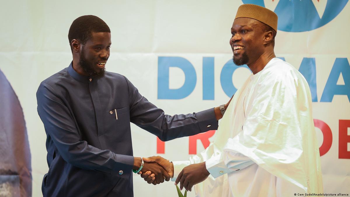 President of Senegal, Bassirou Diomaye Faye, and former Prime Minister of Senegal, Ousmane Sonko (credit: Cem Ozdel/Anadolu/picture alliance)