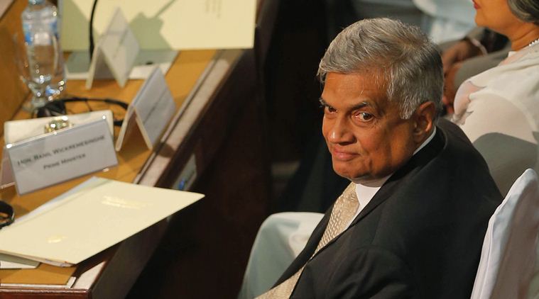 Sri Lankan prime minister Ranil Wickremesinghe (photo credit: AP)