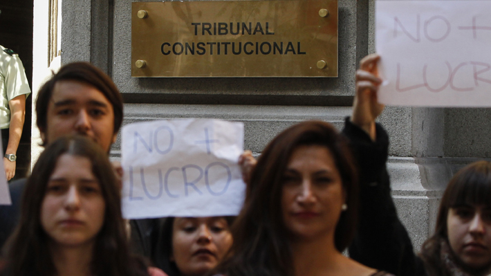 Students Protest decisions of the Constitutional Court (phto credit: El Mercurio)