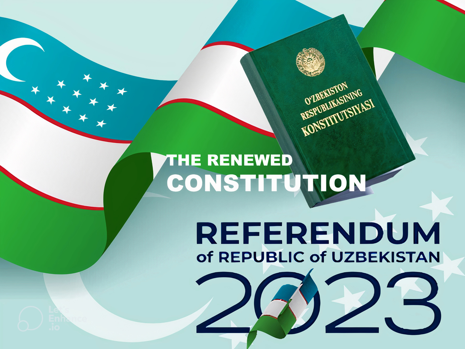 Poster on the constitutional referendum in Uzbekistan