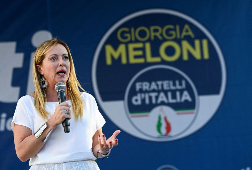 Giorgia Meloni, leader of the Brothers of Italy party (photo credit: Reuters / Flavio Lo Scalzo)