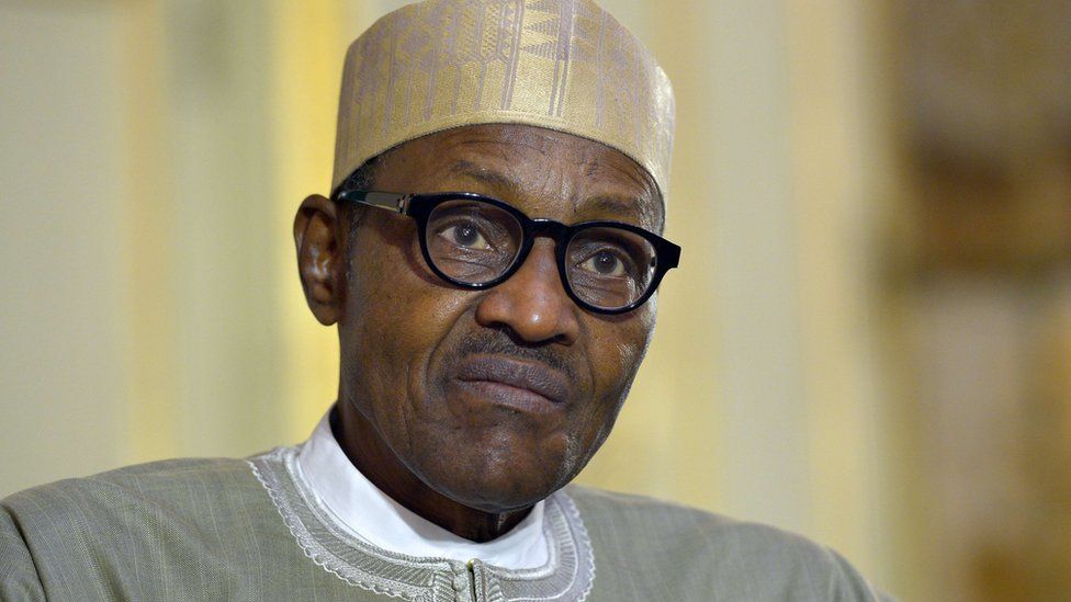 President of Nigeria, Muhammadu Buhari (photo credit: AFP)