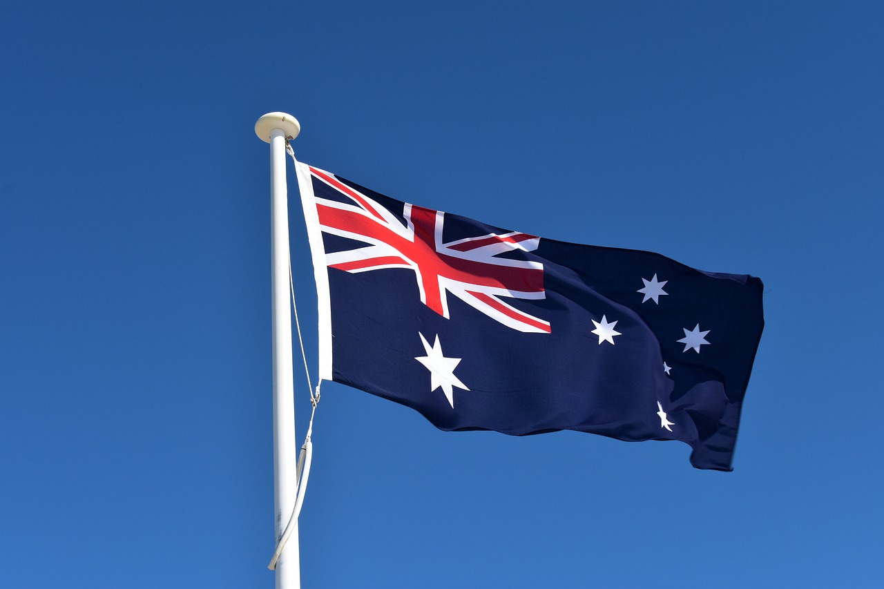 Flag of Australia (photo credit: RebeccaLintzPhotography via pixabay)