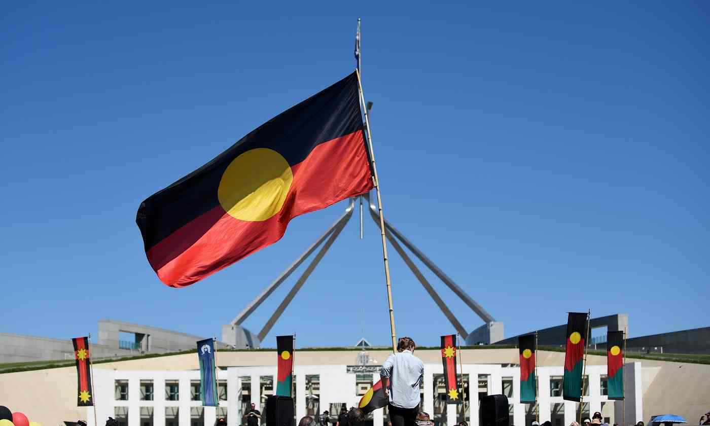 Australian Aboriginal flag (photo credit: The Guardian) 