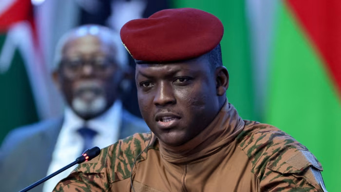Junta leader Ibrahim Traoré (photo credit: Donat Sorokin via Reuters)