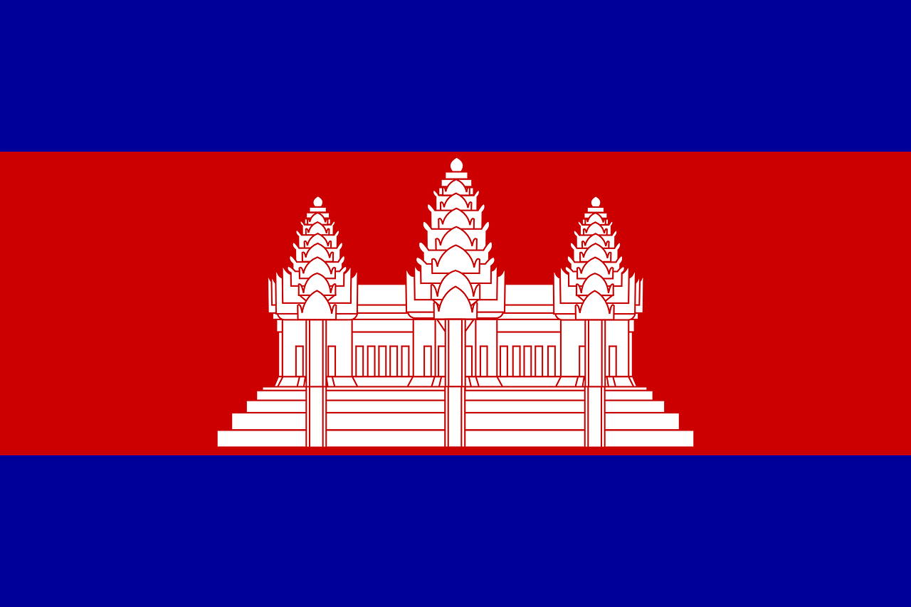 Flag of Cambodia (photo credit: OpenClipart-Vectors / Pixabay)
