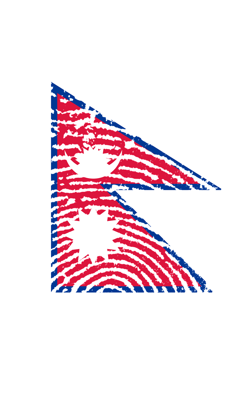 Flag of Nepal (photo credit: CatsWithGlasses via pixabay)