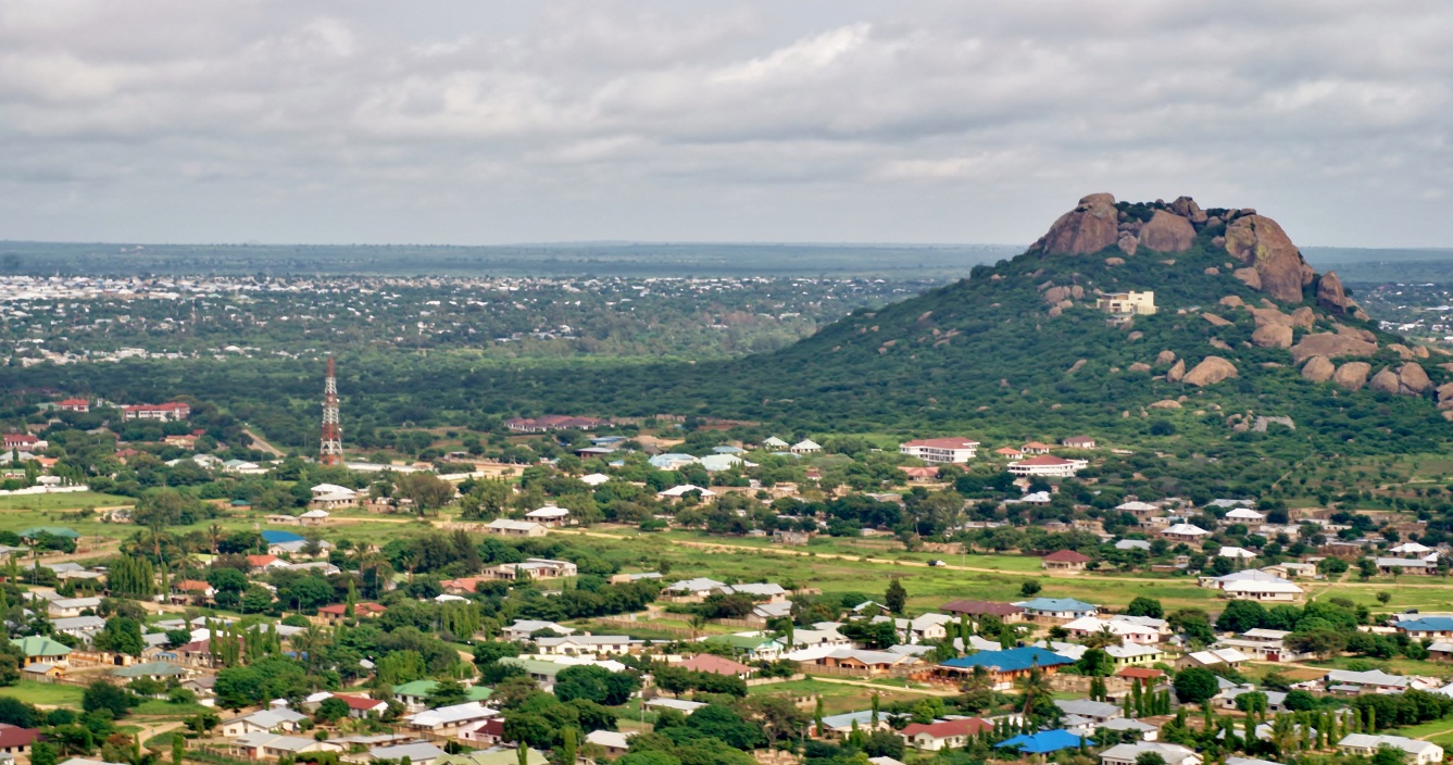Aerial view of Dodoma-Tanzania's legislative capital